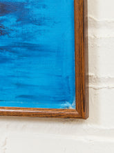 Load image into Gallery viewer, All Teal Blues Moody Evening, mid-century, Nautical Art