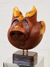 Load image into Gallery viewer, “Cochi-Cat” Mesquite Wood Sculpture by G. Valentin