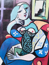 Load image into Gallery viewer, Girl with Book Picasso Authentic Museum Poster Vintage