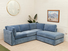 Load image into Gallery viewer, Diana Modular Sofa with Right Facing Bumper in Amici Denim
