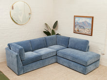 Load image into Gallery viewer, Diana Modular Sofa with Right Facing Bumper in Amici Denim