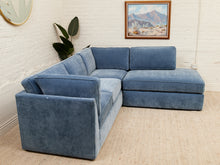 Load image into Gallery viewer, Diana Modular Sofa with Right Facing Bumper in Amici Denim