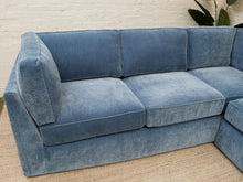 Load image into Gallery viewer, Diana Modular Sofa with Right Facing Bumper in Amici Denim