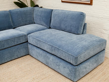 Load image into Gallery viewer, Diana Modular Sofa with Right Facing Bumper in Amici Denim