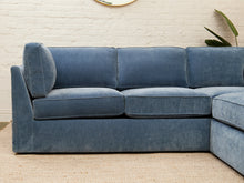 Load image into Gallery viewer, Diana Modular Sofa with Right Facing Bumper in Amici Denim