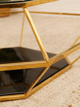 Load image into Gallery viewer, Brass Geometric Glam Coffee Table