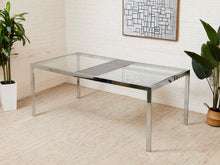 Load image into Gallery viewer, Milo Baughman 1970’s Glass Chrome Dining Table