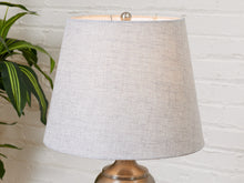 Load image into Gallery viewer, Brushed Nickel Table Lamps with Linen Shades, Modern Classic Pair