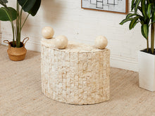 Load image into Gallery viewer, Half Moon Entry Table Tessellated Marble Entry