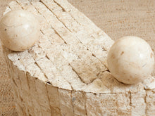 Load image into Gallery viewer, Half Moon Entry Table Tessellated Marble Entry