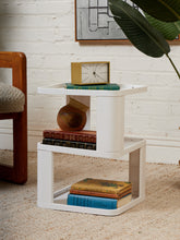 Load image into Gallery viewer, Three Tier White Plastic Side Table
