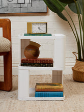 Load image into Gallery viewer, Three Tier White Plastic Side Table