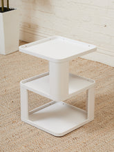 Load image into Gallery viewer, Three Tier White Plastic Side Table