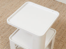 Load image into Gallery viewer, Three Tier White Plastic Side Table