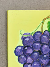 Load image into Gallery viewer, Original painting by E. Martinez Grapes on Bright Yellow background