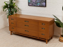 Load image into Gallery viewer, 9 Drawer Wood Dresser Rectangle Drawer Pulls