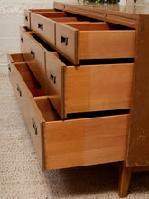 Load image into Gallery viewer, 9 Drawer Wood Dresser Rectangle Drawer Pulls