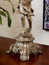 Load image into Gallery viewer, French Neolcassical Cast Bronze Boy w Torch Figural