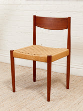 Load image into Gallery viewer, Danish modern Teak Chairs with Caning