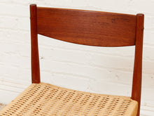 Load image into Gallery viewer, Danish modern Teak Chairs with Caning