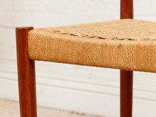 Load image into Gallery viewer, Danish modern Teak Chairs with Caning