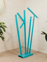 Load image into Gallery viewer, Tiki Sculpture in Aqua Handmade on of a kind