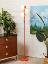 Load image into Gallery viewer, Orange Multi Globe Floor Lamp