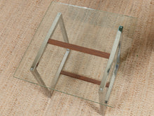Load image into Gallery viewer, 1970’s Wood and Chrome End Table