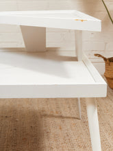 Load image into Gallery viewer, White 2 Tier Side Table