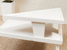 Load image into Gallery viewer, White 2 Tier Side Table