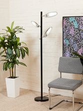 Load image into Gallery viewer, Vintage Three Headed Floor Lamp