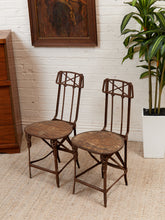 Load image into Gallery viewer, Cast Metal Folding Chair Imperial Steel Corp Chicago IL. Antique 1920s