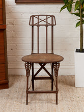 Load image into Gallery viewer, Cast Metal Folding Chair Imperial Steel Corp Chicago IL. Antique 1920s