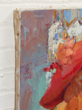 Load image into Gallery viewer, Figurative Painting of Two Women in Red Hats, Expressive Impressionist Style