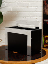 Load image into Gallery viewer, Chrome Leather 1970s Record Holder