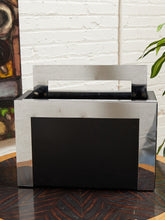 Load image into Gallery viewer, Chrome Leather 1970s Record Holder