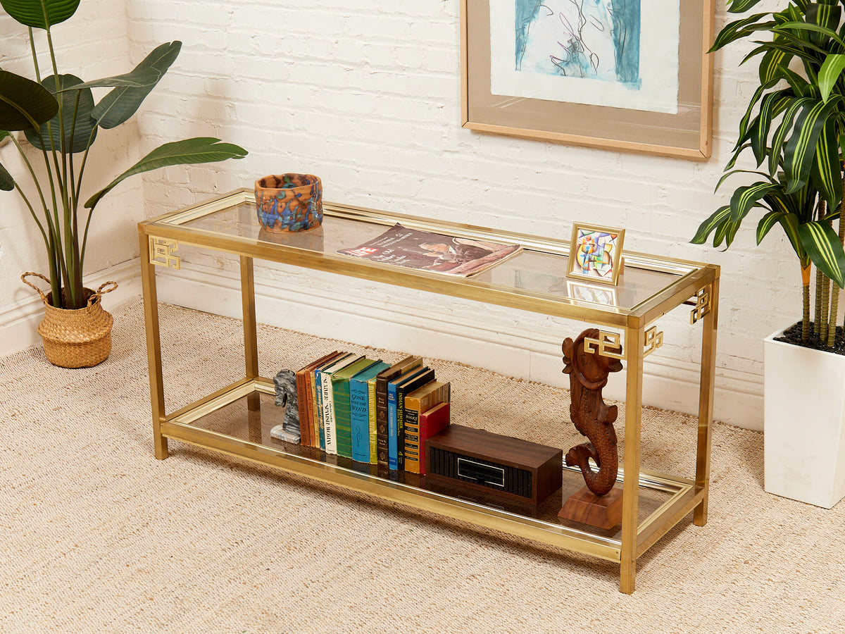 Mastercraft Brass 1970's Hollywood Regency Entry table – Sunbeam