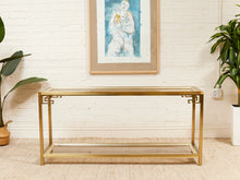 Load image into Gallery viewer, Mastercraft Brass 1970’s Hollywood Regency Entry table