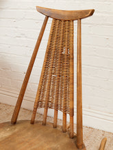 Load image into Gallery viewer, Primitive Style Mid Century Modern Arthur Umanoff Woodcraft Walnut Rattan Rocker