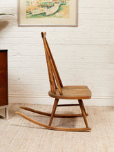 Load image into Gallery viewer, Primitive Style Mid Century Modern Arthur Umanoff Woodcraft Walnut Rattan Rocker