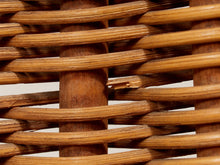 Load image into Gallery viewer, Primitive Style Mid Century Modern Arthur Umanoff Woodcraft Walnut Rattan Rocker