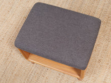 Load image into Gallery viewer, Blonde Wood Stool Ottoman