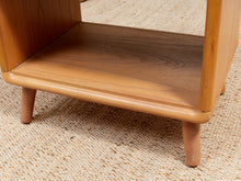 Load image into Gallery viewer, Blonde Wood Stool Ottoman