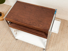 Load image into Gallery viewer, 1970s Chrome Moroccan Style Bar Cart