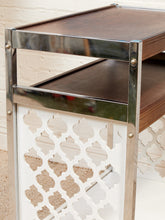 Load image into Gallery viewer, 1970s Chrome Moroccan Style Bar Cart