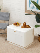 Load image into Gallery viewer, White Post Modern End Table Nightstand