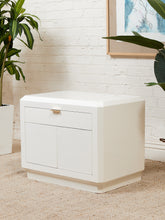 Load image into Gallery viewer, White Post Modern End Table Nightstand