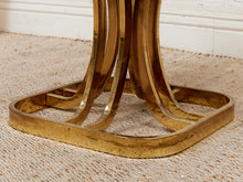 Load image into Gallery viewer, 1970’s Brass Smoked Glass Side Table