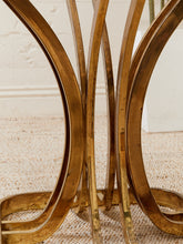Load image into Gallery viewer, 1970’s Brass Smoked Glass Side Table