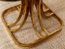 Load image into Gallery viewer, 1970’s Brass Smoked Glass Side Table